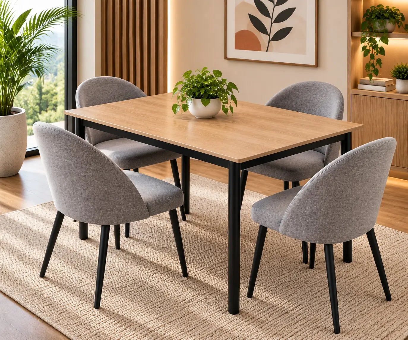 Comedor Panela con sillas Artemisa grises
